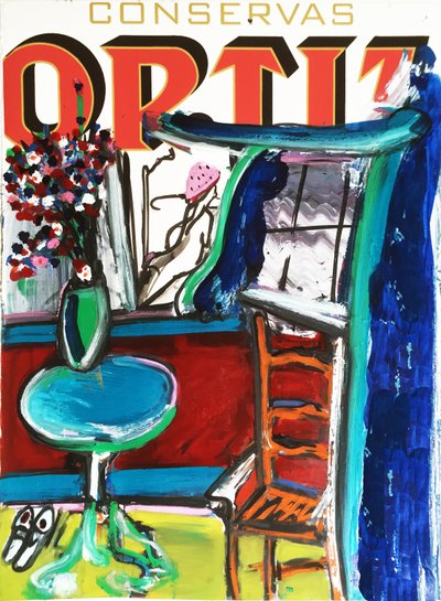 Orbitz，2017（水彩纸上的混合媒介，裱在面板上，背面有食谱） 作者 杰·巴特勒
