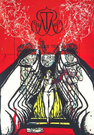 俄罗斯茶袋室 II，2016 年（水彩纸上的混合媒介，裱在面板上，背面有食谱） 作者 杰·巴特勒
