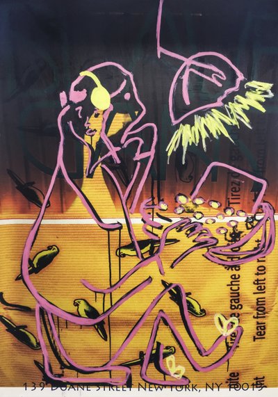 圣安学校教师，2016（水彩纸上的混合媒介，裱在面板上，背面有食谱） 作者 杰·巴特勒