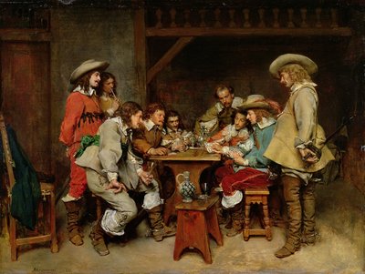 无辜者和磨牌者皮奎特的游戏 作者 Jean Louis Ernest (after) Meissonier