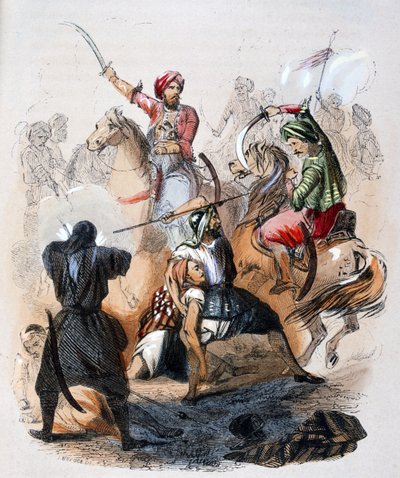 易卜拉欣-帕夏（Ibrahim Pasha，1789-1848 年）在打击瓦哈比派的战场上 作者 让·阿道夫·博斯