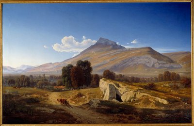 在圣埃格雷夫拍摄的伊泽尔山谷景色。让-亚历克西斯-阿夏尔（1807-1884 年）的画作 作者 让·亚历克西斯·阿查德