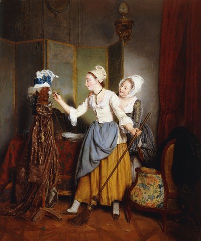 人体模特穿衣； La Toilette de Mannequin，1835年 作者 让·阿尔方斯·罗恩