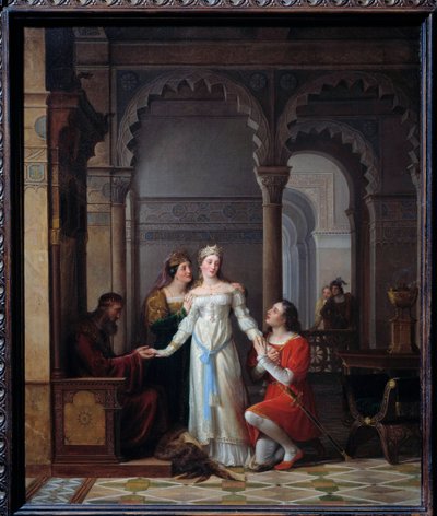 查尔斯·佩罗（Charles Perrault，1628-1703 年）的同名故事的驴皮插图，代表年轻的公主在她父亲的宫殿里爱上了她。 让·安托万·洛朗 (Jean Antoine Laurent) (1763-1832) 1819 年作画。 0,55x0,45 m Bourg en Bresse, musee de 作者 让·安托万·洛朗（Jean Antoine Laurent）