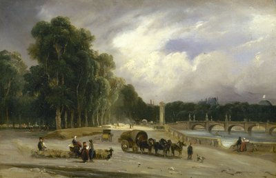 Le Cours-la-Reine，约 1828 年（油画） 作者 让·安托万·西奥多·古丁