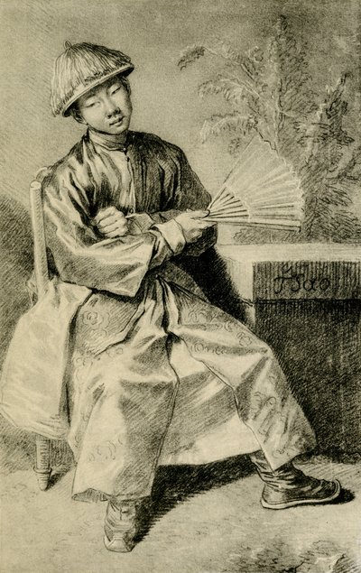 中国TSao的肖像 作者 Jean Antoine Watteau