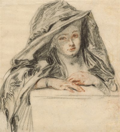 黑衣女人，c.1719 作者 让·安托万·沃托