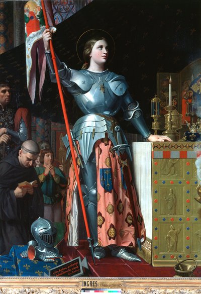 圣女贞德在兰斯大教堂的查理七世加冕仪式上》，1429年，约1800-1867年 作者 让·奥古斯特·多米尼克·英格里斯