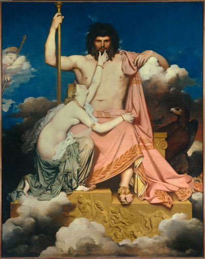 让·奥古斯特·多米尼克·安格尔（Jean Auguste Dominique Ingres，1780-1867 年）1811 年作画的木星和忒提斯。 3.2x2.6 米普罗旺斯地区艾克斯，格拉内博物馆 作者 Jean Auguste Dominique Ingres