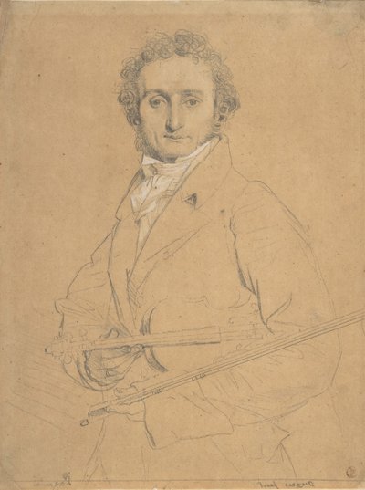 Niccolò Paganini 1784-1840，约1830年。 作者 让·奥古斯特·多米尼克·英格里斯