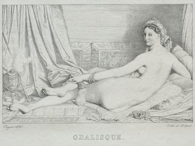 Odalisque，1825年。 作者 让·奥古斯特·多米尼克·英格里斯