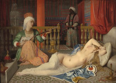 Odalisque与奴隶，1839-40 作者 让·奥古斯特·多米尼克·英格里斯
