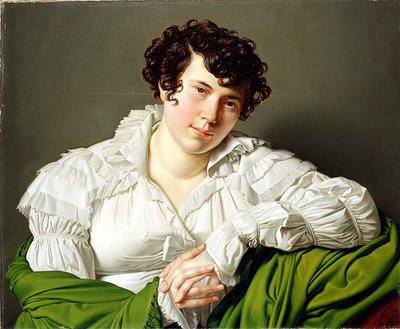 年轻女子肖像》，约 1805 年（布面油画） 作者 让·奥古斯特·多米尼克·英格里斯