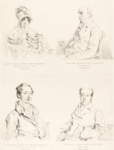 Sylvester (Douglas) Lord Glenbervie; Katherine Anne (North) Glenbervie; Frederic (North) Earl of Guilford; Frederic Sylvester Douglas 作者 让·奥古斯特·多米尼克·英格里斯
