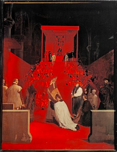 阿尔巴公爵在布鲁塞尔的 Sainte-Gudule。布面油画 作者 让·奥古斯特·多米尼克·英格里斯