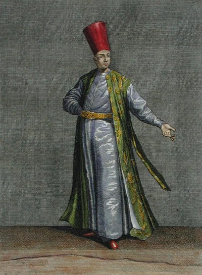 Le Capi-Aga，板块5来自 "Recueil de Cent Estampes representant differentes Nations du Levant tirees sur les Tableaux Peints d