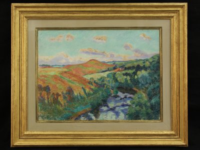 在Creuze，Crozant的风景 作者 让·巴蒂斯特·阿曼德·纪尧姆