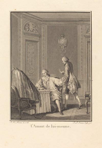 自己的情人 作者 Jean Baptiste Blaise Simonet after Jean Michel Moreau