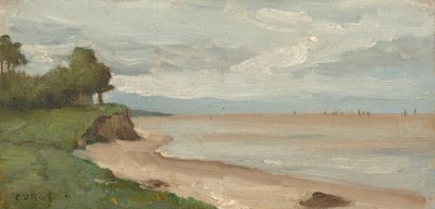 埃特雷塔附近的海滩，约1872年。 作者 让·巴蒂斯特·卡米尔·科罗