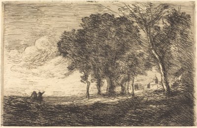 意大利景观 作者 Jean Baptiste Camille Corot