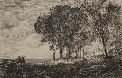意大利风景c。 1865年。 作者 让·巴蒂斯特·卡米尔·科罗