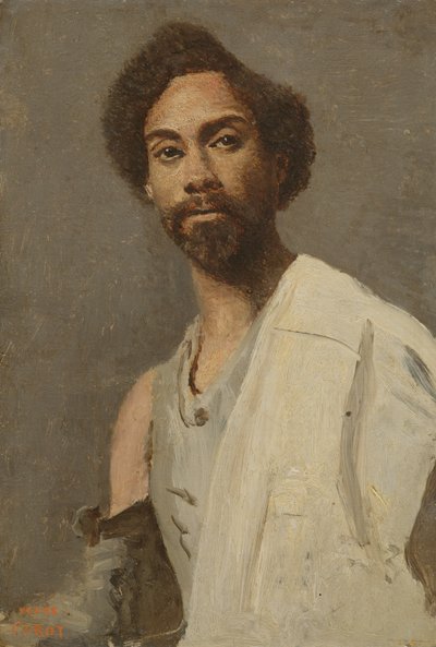一个埃塞俄比亚人的画像 作者 Jean Baptiste Camille Corot