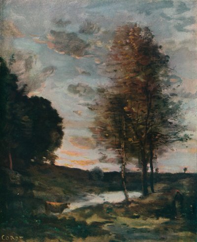 夕阳，c1910 作者 让·巴蒂斯特·卡米尔·科罗