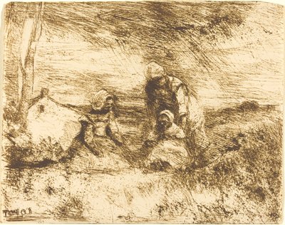小妹妹La Petite Soeur, 1854年。 作者 让·巴蒂斯特·卡米尔·科罗