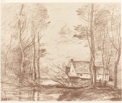 Cuincy的磨坊，靠近杜埃 Le Moulin de Cuincy, pres Douai, 1871. 作者 让·巴蒂斯特·卡米尔·科罗