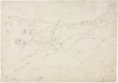 Marino Straight的景色，1827年。 作者 让·巴蒂斯特·卡米尔·科罗