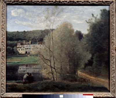 卡米尔柯罗 (1796-1875) 1840 年 Des 僧侣，艺术中心 作者 让·巴蒂斯特·卡米尔·科罗