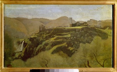蒂沃利的瀑布景观 卡米耶-柯罗(1796-1875)的画作 19世纪 太阳。0,26x0,41米. 作者 让·巴蒂斯特·卡米尔·科罗