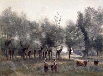 柳田中的妇女，1860-165年 作者 让·巴蒂斯特·卡米尔·科罗