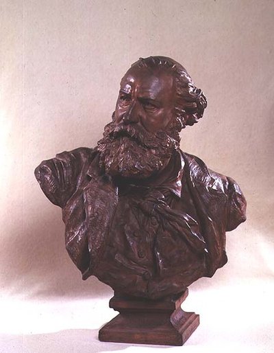 查尔斯-古诺(1818-93)半身像，约1874年（青铜）。 作者 让·巴蒂斯特·卡尔佩