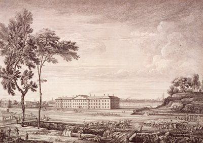 位于白教堂路的伦敦医院景观，1753年 作者 威廉·亨利·汤姆斯