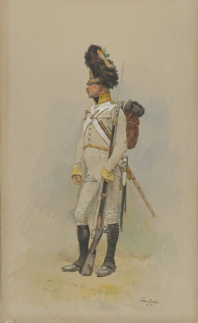 市政卫队的一名常备榴弹兵，1891年。 作者 Jean Baptiste Edouard Detaille
