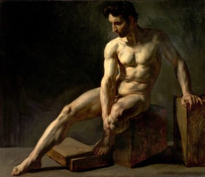 坐着的男性裸体 作者 Jean Baptiste Edouard Detaille