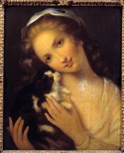 让·巴蒂斯特·格鲁兹（Jean Baptiste Greuze，1725-1805）1759 年创作的《一个年轻女孩和她的小猫》 作者 让·巴蒂斯特·格鲁兹
