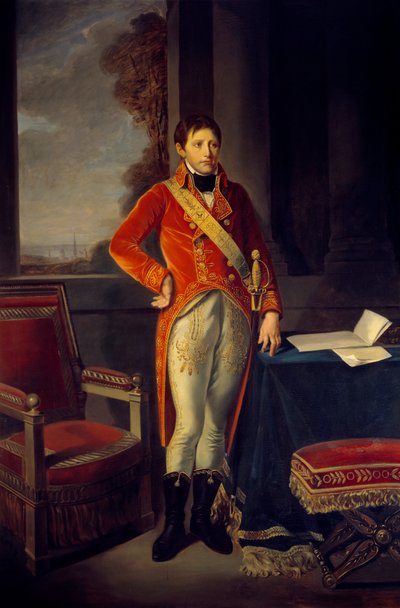 波拿巴首任执政时的腰部肖像（1769-1821）。施洗约翰-格吕泽（1725-1805）的画作 作者 让·巴蒂斯特·格鲁兹
