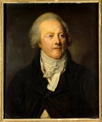 Armand Gensonne (1758 - 1793) 的肖像，该公约的立法议会成员。 施洗约翰格鲁兹 (1725-1805) 的绘画 作者 让·巴蒂斯特·格鲁兹