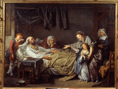 慈善家的夫人。 让·巴蒂斯特·格鲁兹 (Jean Baptiste Greuze) 的绘画 (1725 -1805) 作者 让·巴蒂斯特·格鲁兹