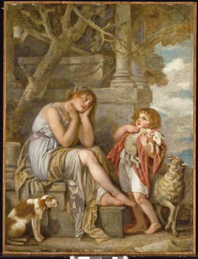 “ Cheri Lamb，1780年代 作者 让·巴蒂斯特·格鲁兹