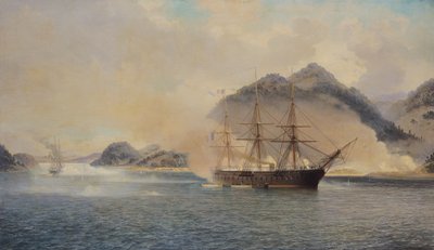 1863年7月20日，1865年，下关海军海战 作者 让·巴蒂斯特·亨利·杜兰德·布拉格