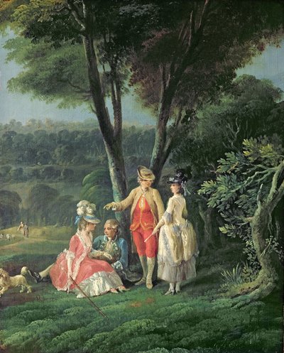 在公园散步 作者 让·巴蒂斯特·希勒（Jean Baptiste Hilair）