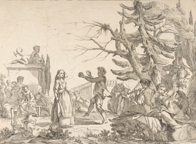 Impromtu舞蹈 《即兴舞会》，1742年。 作者 让·巴蒂斯特·玛丽·皮埃尔