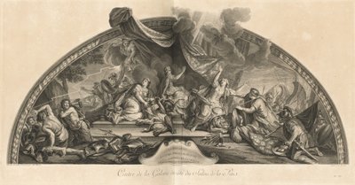 荷兰接受和平并脱离德国和西班牙 1678年，和平沙龙旁边的画廊中心 [pl. 33 作者 让·巴蒂斯特弥撒