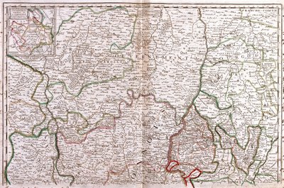 勃艮第 (法国) 地图 (雕刻 作者 让·巴蒂斯特·诺林（Jean Baptiste Nolin）