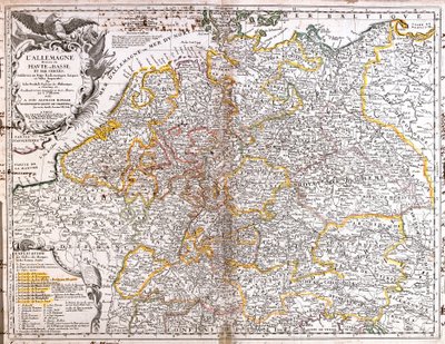 德国地图 (1703)（雕刻 作者 让·巴蒂斯特·诺林（Jean Baptiste Nolin）