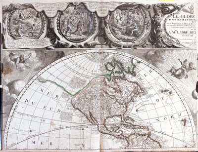 Map of North America 作者 让·巴蒂斯特·诺林（Jean Baptiste Nolin）