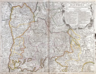 太子 (法国) 的地图 (雕刻 作者 让·巴蒂斯特·诺林（Jean Baptiste Nolin）